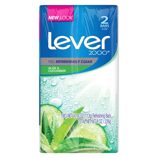 Lever 2000 Bar Soap, Aloe & Cucumber, 4 Ounce (Pack of 2) Beauty & Personal Care Lever 2000