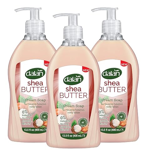 Dalan Shea Butter Cream Ultra Moisturizing Liquid Hand Soap for Normal and Dry Hands Fresh Clean and Soft Feeling (13.5 Fl Oz / 400 mL (Pack of 3)) Beauty & Personal Care Dalan