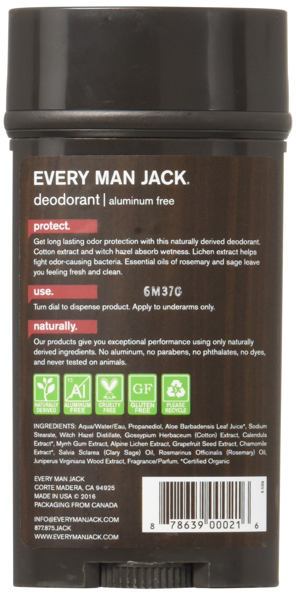 Every Man Jack Deodorant 3oz Cedarwood (3 Pack) Beauty & Personal Care Every Man Jack