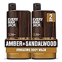 Every Man Jack Amber+Sandalwood Hydrating Mens Body Wash for All Skin Types-Cleanse, Nourish, and Hydrate Skin with Naturally Derived Beauty & Personal Care Every Man Jack