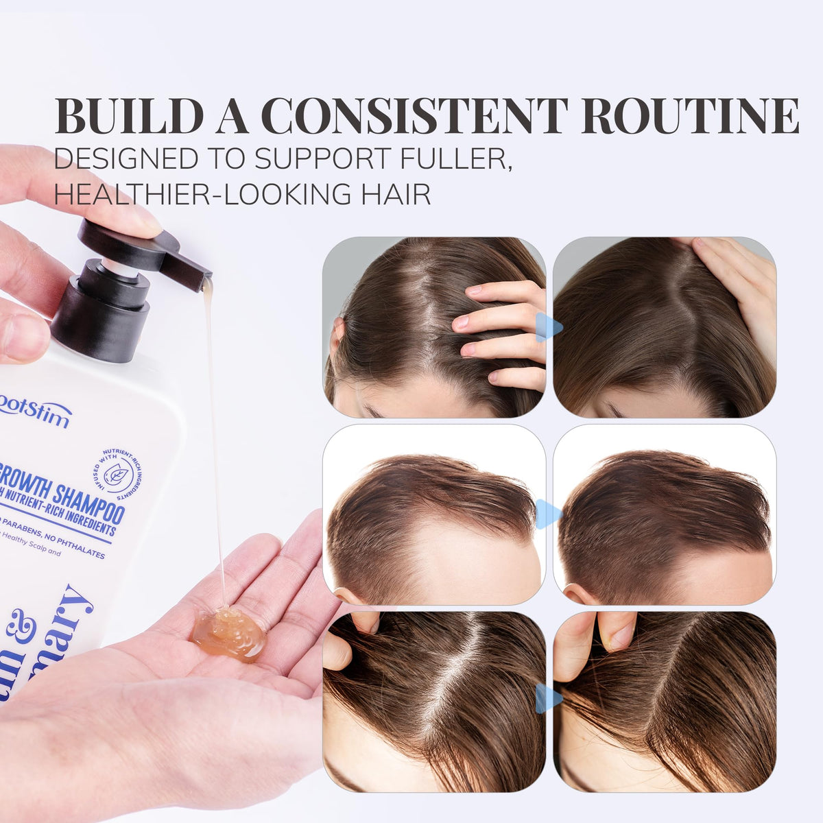 RootStim Biotin & Rosemary Hair Growth Shampoo for Thinning Hair, 10 Fl Oz