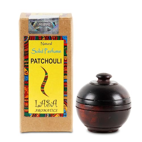 Lasa Aromatics Natural Solid Perfume Body Musk In Wooden Jar - 6 gm (Patchouli) Beauty & Personal Care LASA AROMATICS