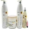Firenze Professional Keratin Kit: Shampoo, Intense Conditioning complex & Mask 33.8 fl oz Protein Spray 10.1 Fl Oz - Free Lip Gloss Color Varies Beauty & Personal Care Firenze Professional
