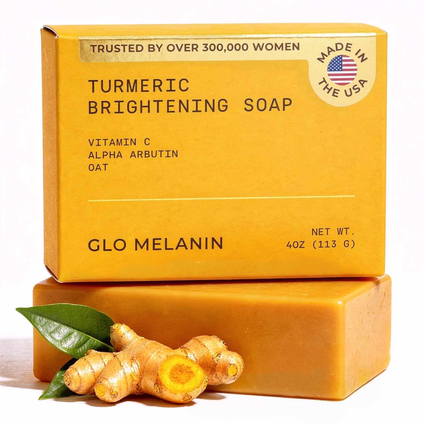 Glo Melanin Organic Turmeric Soap for Dark Spots, Soap for Face, All Natural Face Wash Beauty and Personal Care Glo Melanin Default Title