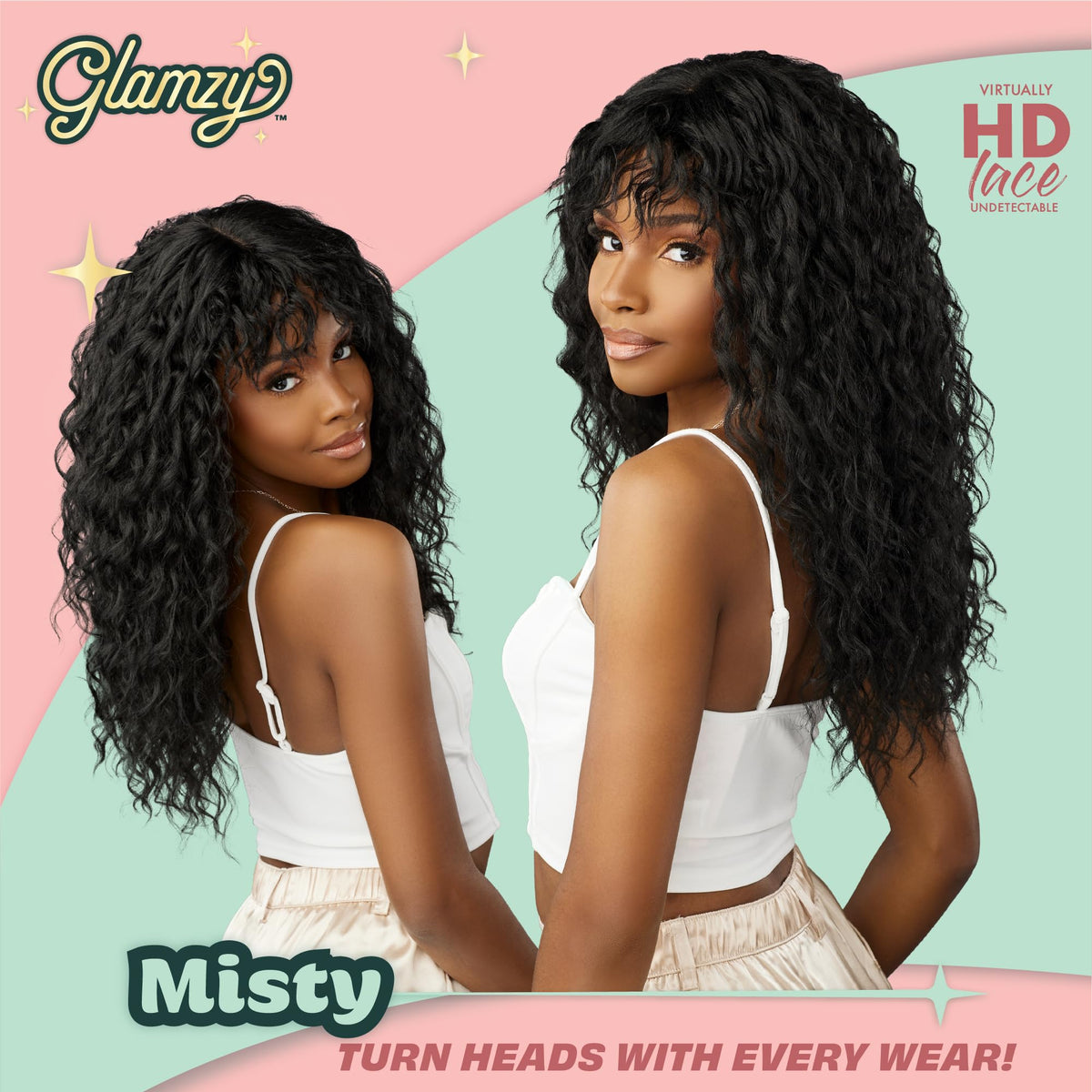 Sensationnel Glamzy Lace Crown Wig-Misty, 1 JETBLACK