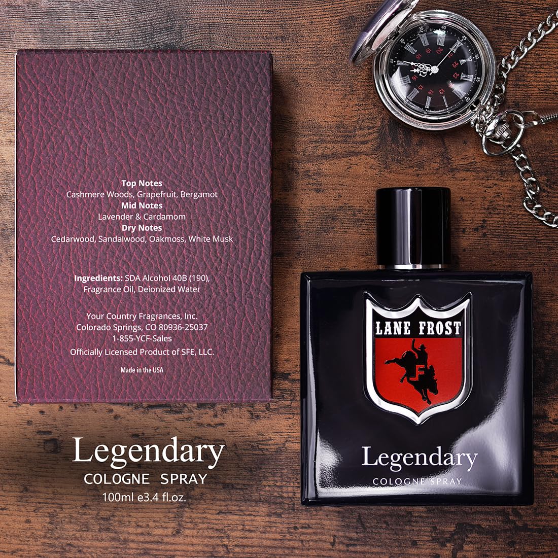 Lane Frost Legendary Cologne for Men - Orignal Western Scent for the Authentic Cowboy - Woodsy and Masculine Fragrance Spray - Long-Lasting Manly Beauty & Personal Care Lane Frost Legendary Cologne