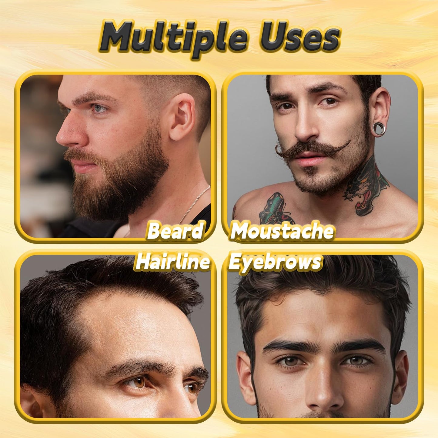 HAIOLORPRO 14PCS Barber Pencil for lineup, White Black Magic Hairline Pencil, Beard Shaping Guide Pen with 2 Sharpeners and 1 Styling Comb, Barber Beauty and Personal Care HAIOLORPRO