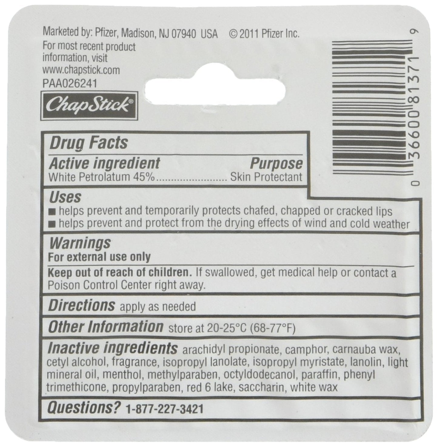 ChapStick Lip Balm Cherry 0.15 oz (Pack of 6) Beauty and Personal Care ChapStick