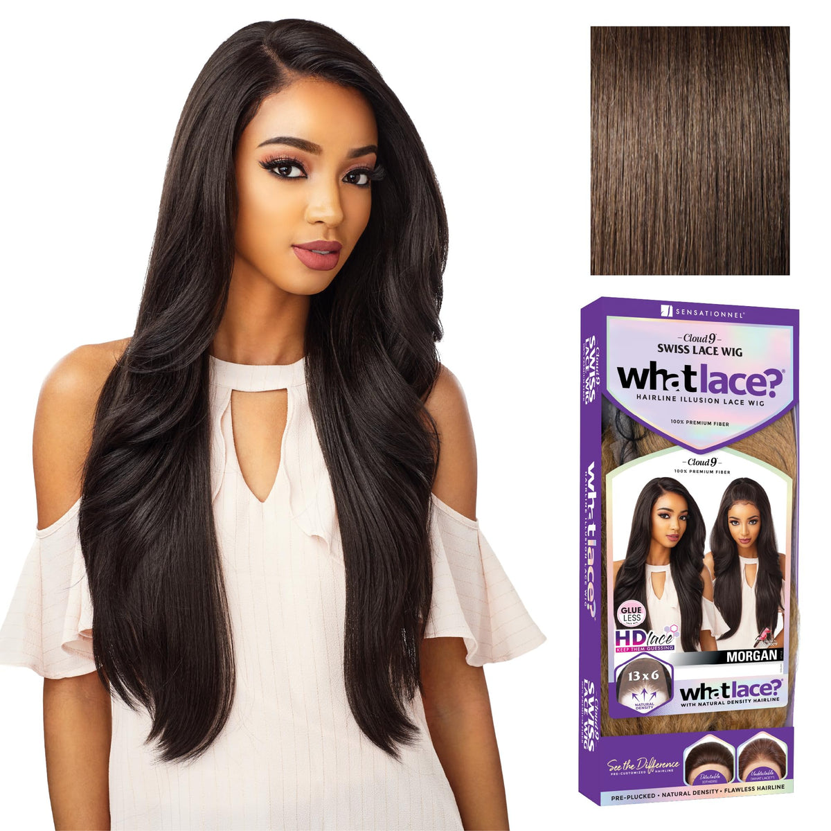 Sensationnel What Lace 13x6 Wig-Morgan, 4 MEDBROWN