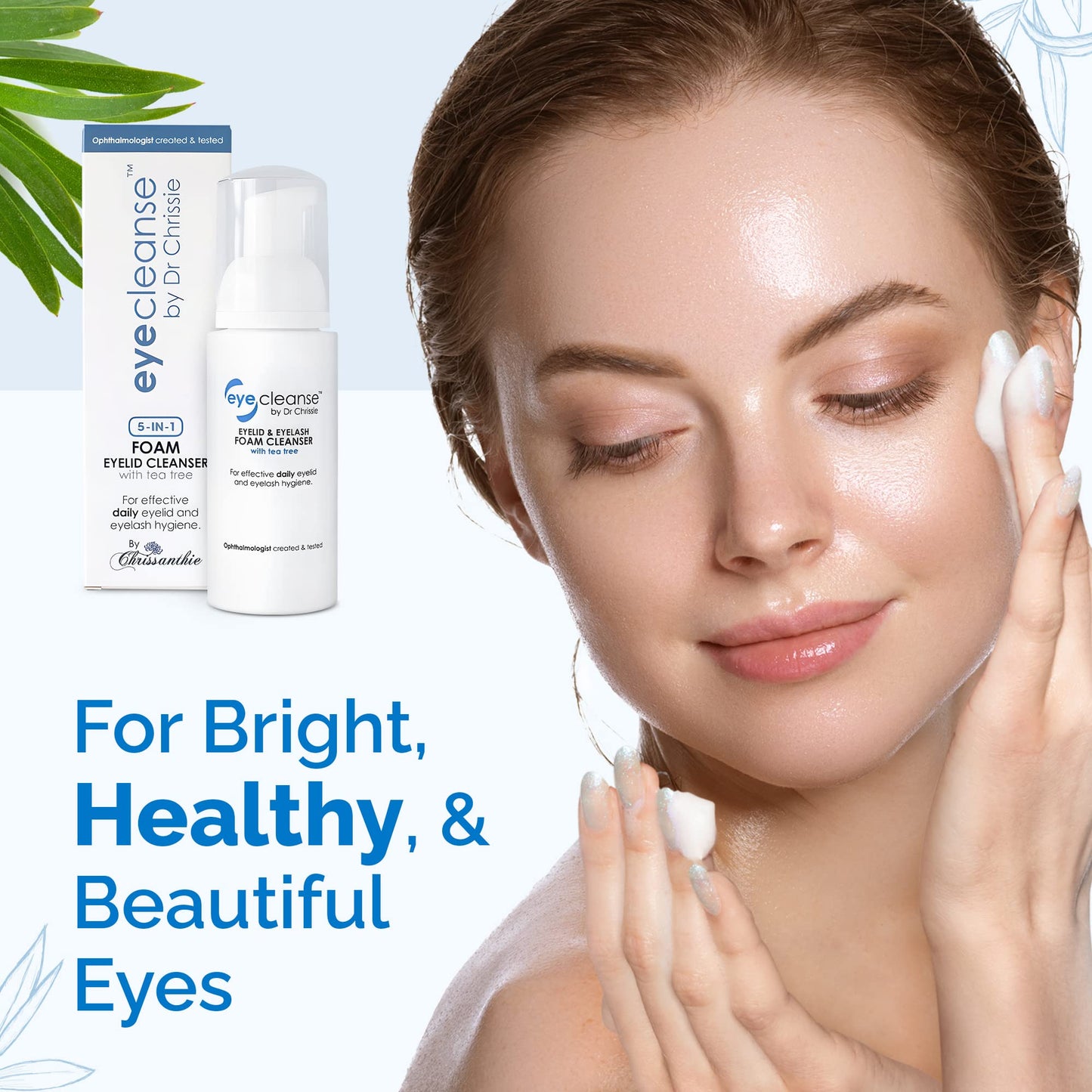Dr Chrissie All-in-One Eyelid and Eyelash Cleanser for Lash Extension Kit Essential, Enriched with Tea Tree Oil, Helps Ease Tired Eyes, 100 ml Beauty & Personal Care Dr Chrissie