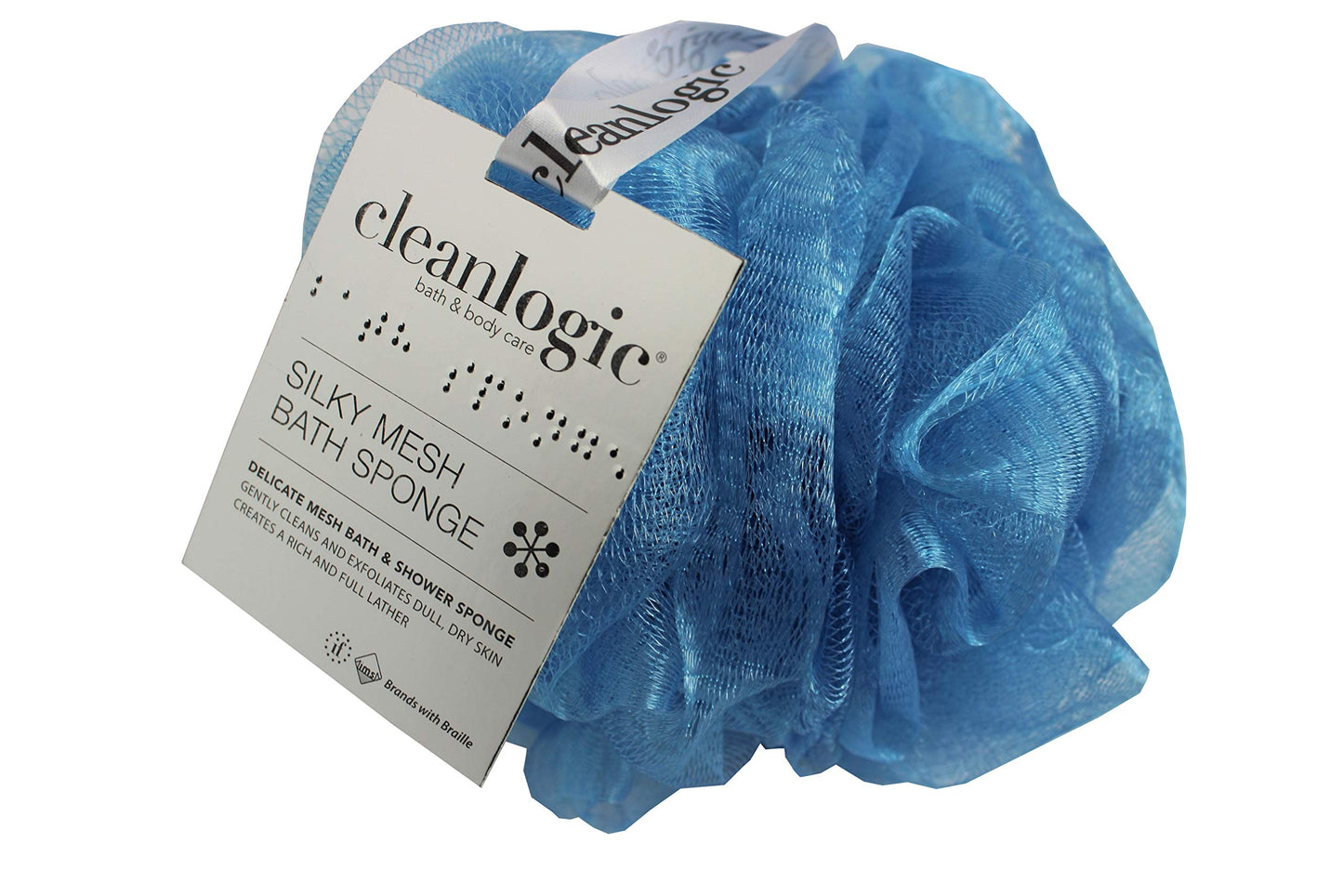 Clean Logic Silky Mesh Bath & Shower Sponge Beauty & Personal Care Cleanlogic