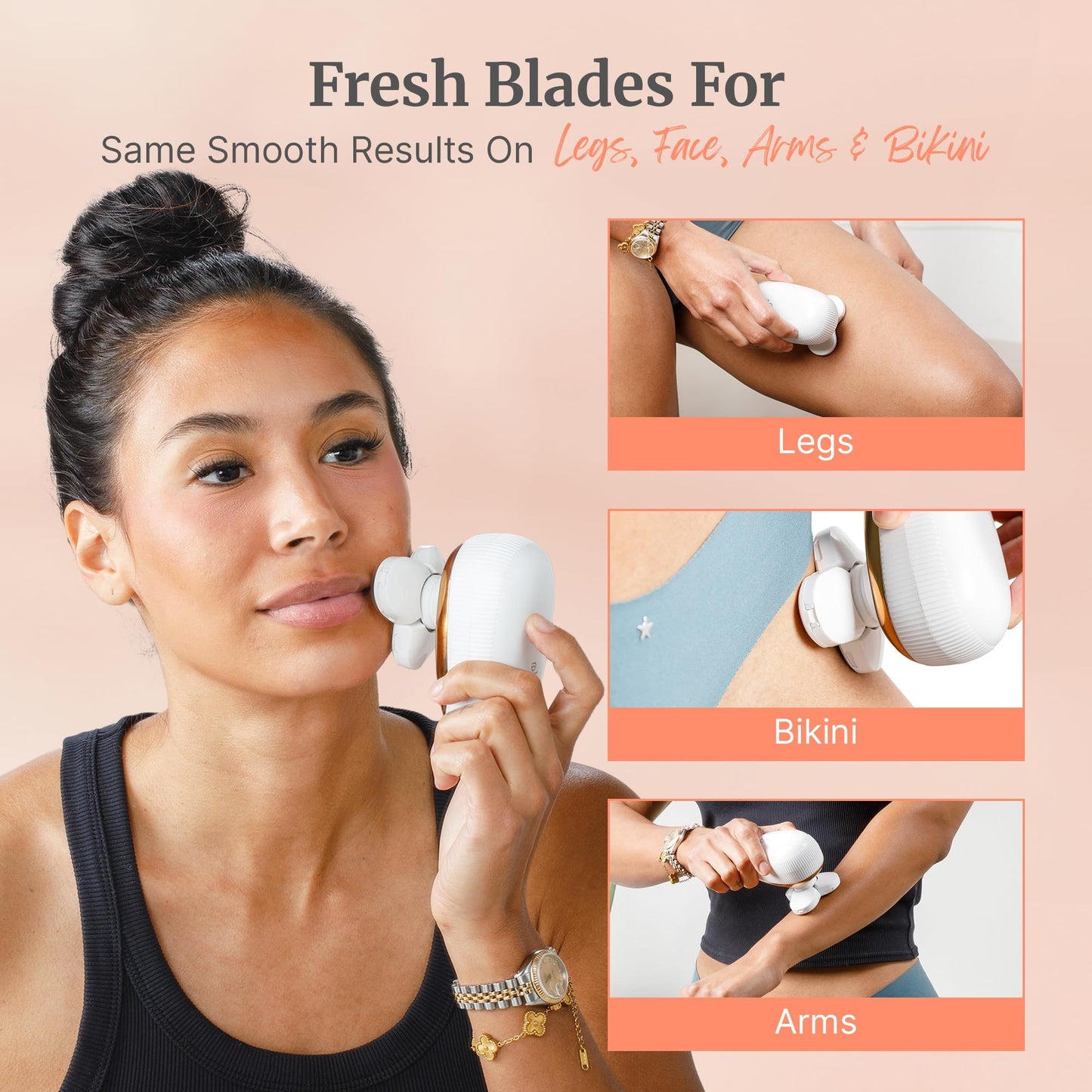 LuxePro™ Replacement Blade - 3-Blade Rotary Refill Head for Women’s Electric Shaver, Precision Floating Blades for Bikini Area, Legs, Arms Beauty and Personal Care Groomie Hers