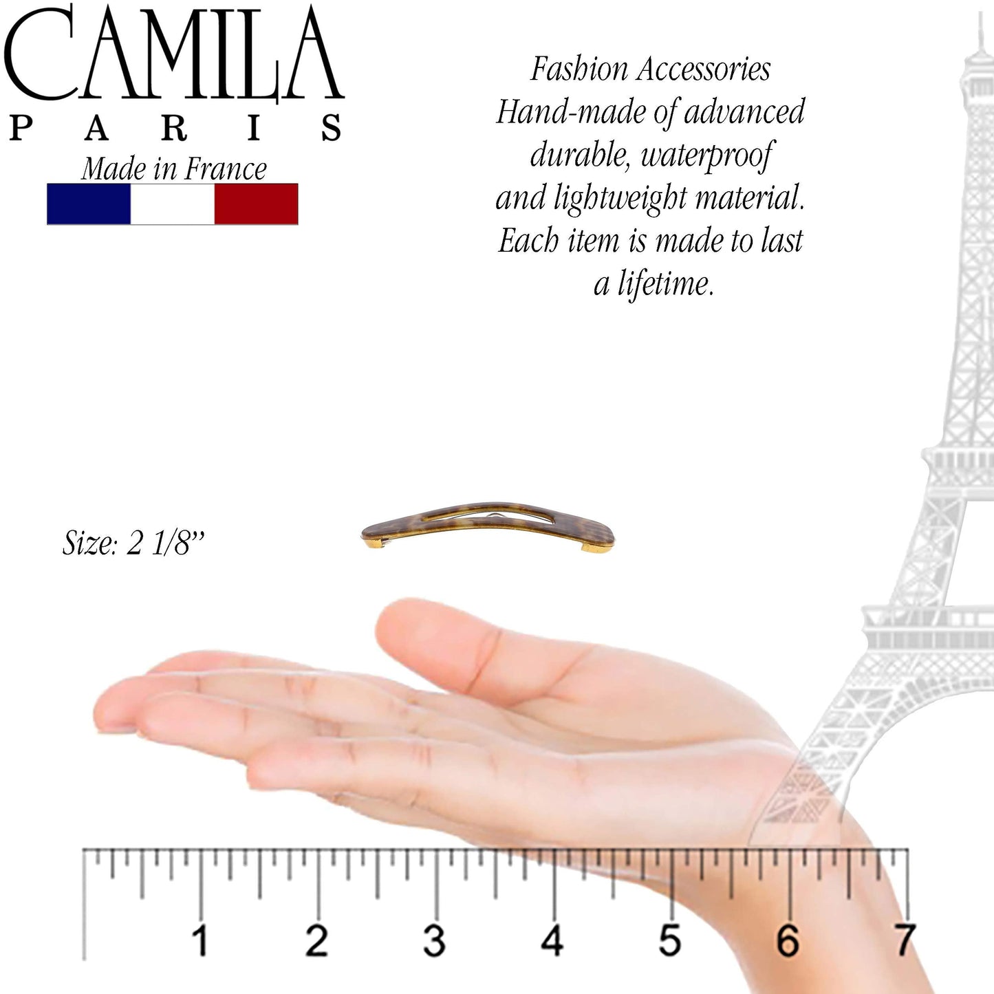 Camila Paris CP3093 French Hair Barrettes Clips, Snap Hair Slides Clic Clac for Women, Styling Girls Side Slide-in Metal Snap Pin Hair Accessories Beauty & Personal Care Camila