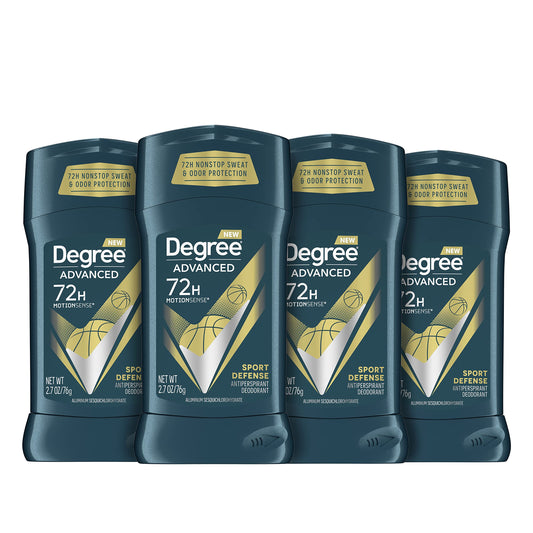Degree Men Advanced Antiperspirant Deodorant 4 Count Sport Defense 72-Hour Sweat and Odor Protection Antiperspirant For Men With MotionSense Beauty and Personal Care Degree