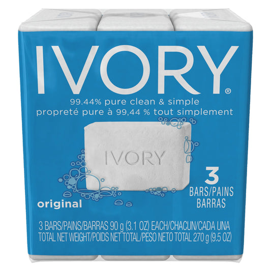 (Case of 24 Packs, White) - Ivory 12364 White Soap Bath Bar, Individually Wrapped, 90ml (Case of 24 Packs, 3 per Pack) Beauty & Personal Care Ivory