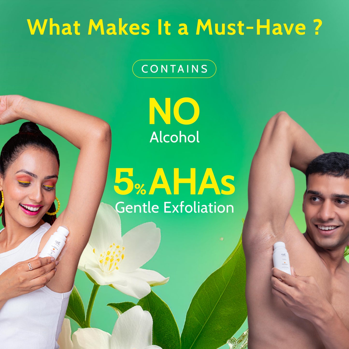 Chemist at Play UnderArm Roll-On with 5% AHA|Lactic & Mandelic Acid|Prevents Odour, Brightens Skin & Exfoliates Underarm|For Sensitive Skin|White Beauty and Personal Care Chemist at Play