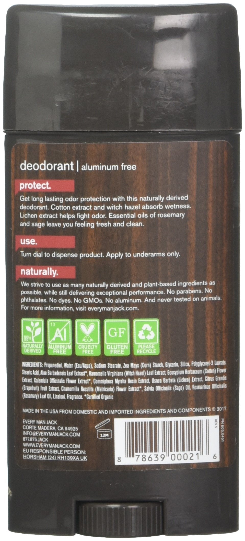 Every Man Jack Deod Cedarwood (pack of 5) Beauty and Personal Care Every Man Jack