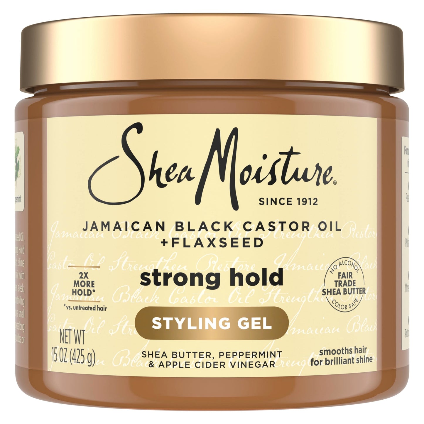 SheaMoisture Strong Hold Styling Gel+Flaxseed Jamaican Black Castor Oil Gives Controlled Style,AllDay Hold,Infused With Castor Seed Oil,SheaButter Beauty & Personal Care SheaMoisture