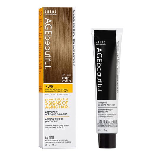 AGE beautiful Permanent Hair Color Dye Liqui Creme | 100% Gray Coverage | Anti-Aging Haircolor | Biotin for Thicker, Fuller Hair | Professional Salon Beauty & Personal Care AGE beautiful