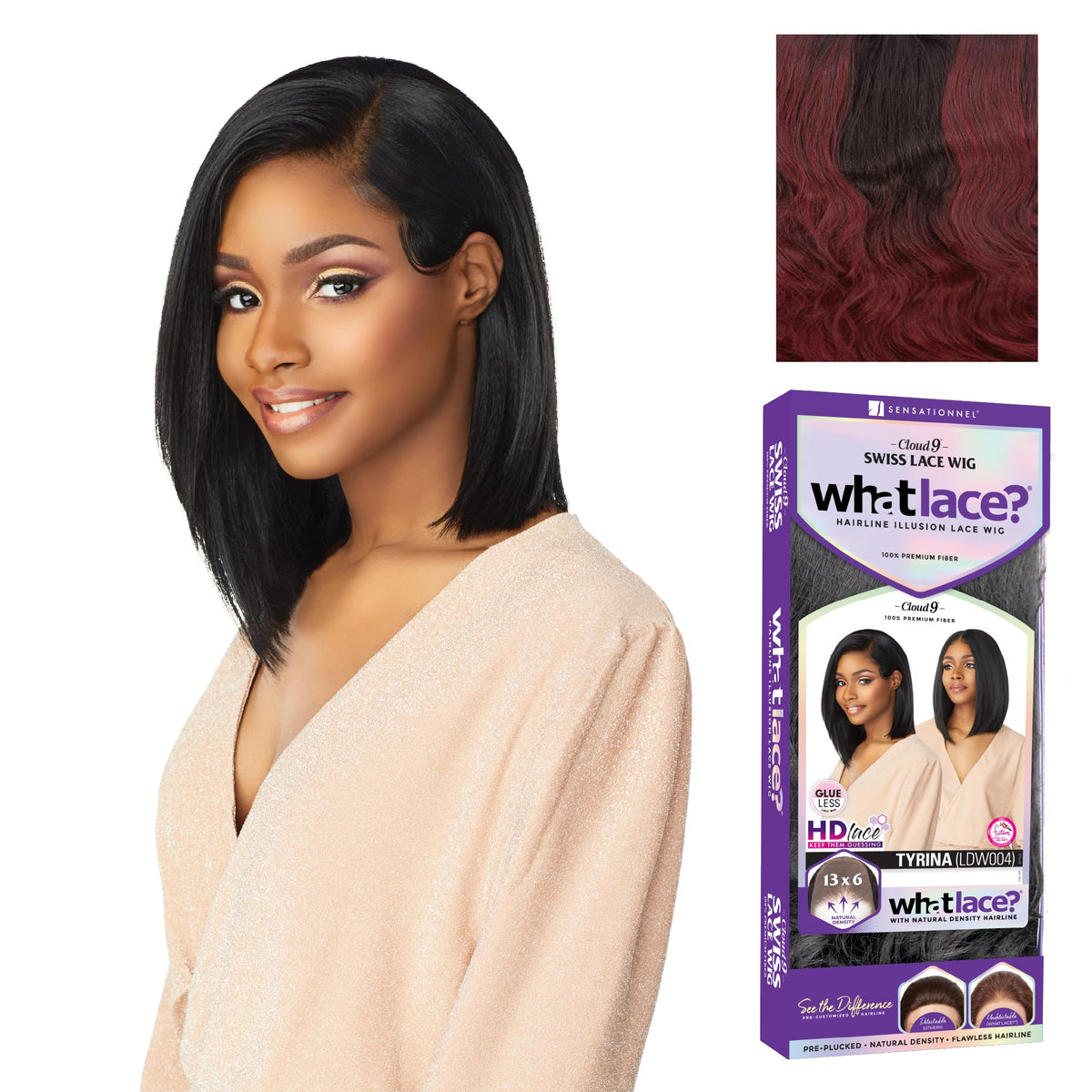 Sensationnel What Lace 13x6 Wig-Tyrina, MP/WINE