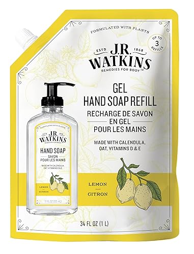 J.R. Watkins Liquid Hand Soap Lemon Refill, 34 Fl Oz Beauty & Personal Care J.R. Watkins