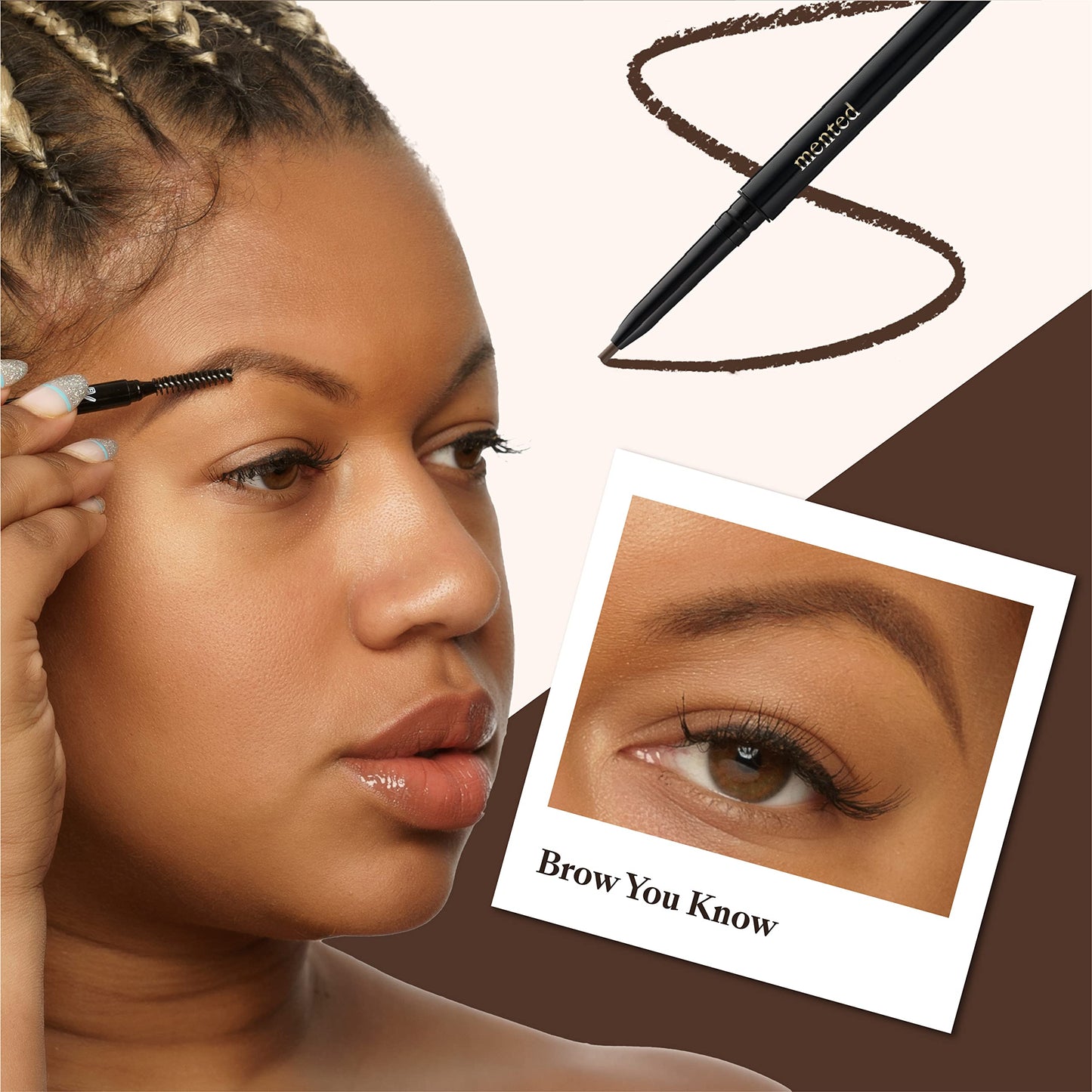 Waterproof Eyebrow Pen with Brush, Brow Pencil & Lash Spoolies for Eyelash Extensions, Eye Brow Pencils for Women, Eyelash Brush & Spoolie Combo Beauty & Personal Care Mented