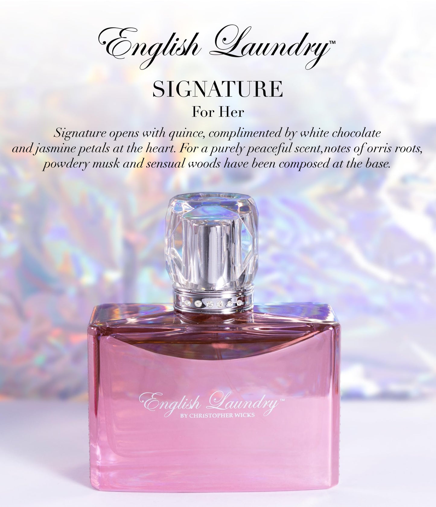 English Laundry Signature Eau de Parfum for Her | Floral Gourmand Scent | Cologne w/Quince & White Chocolate Top Notes, Jasmine & Orris Root Heart Beauty & Personal Care English Laundry