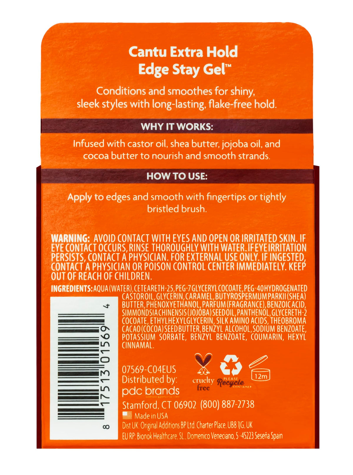 Cantu Extra Hold Edge Stay Gel, 2.25 Oz Beauty & Personal Care Cantu