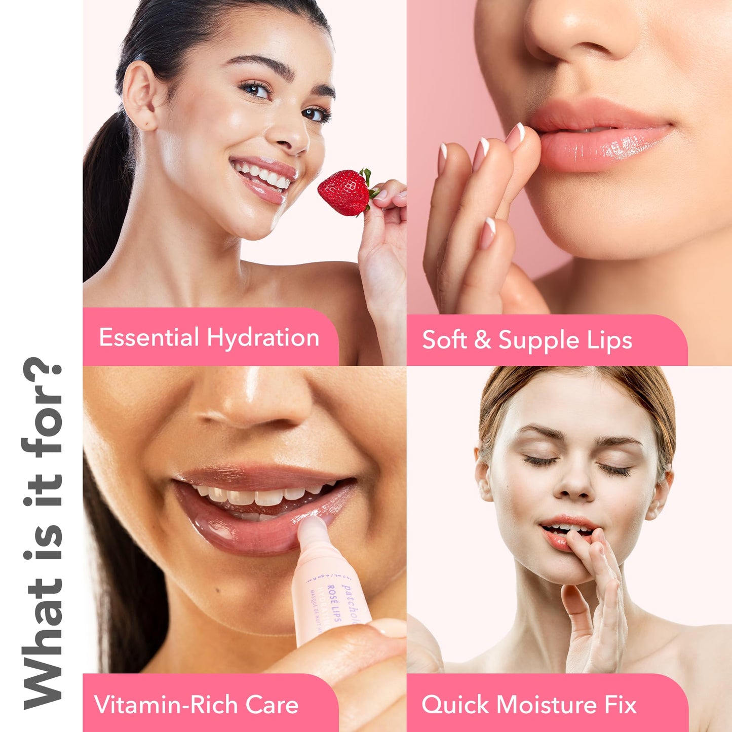 Patchology Rosé Lip Sleeping Mask - Overnight Lip Mask with Hyaluronic Acid and Resveratrol - Hydrating and Repairing Lip Gloss Treatment softens Beauty & Personal Care Patchology