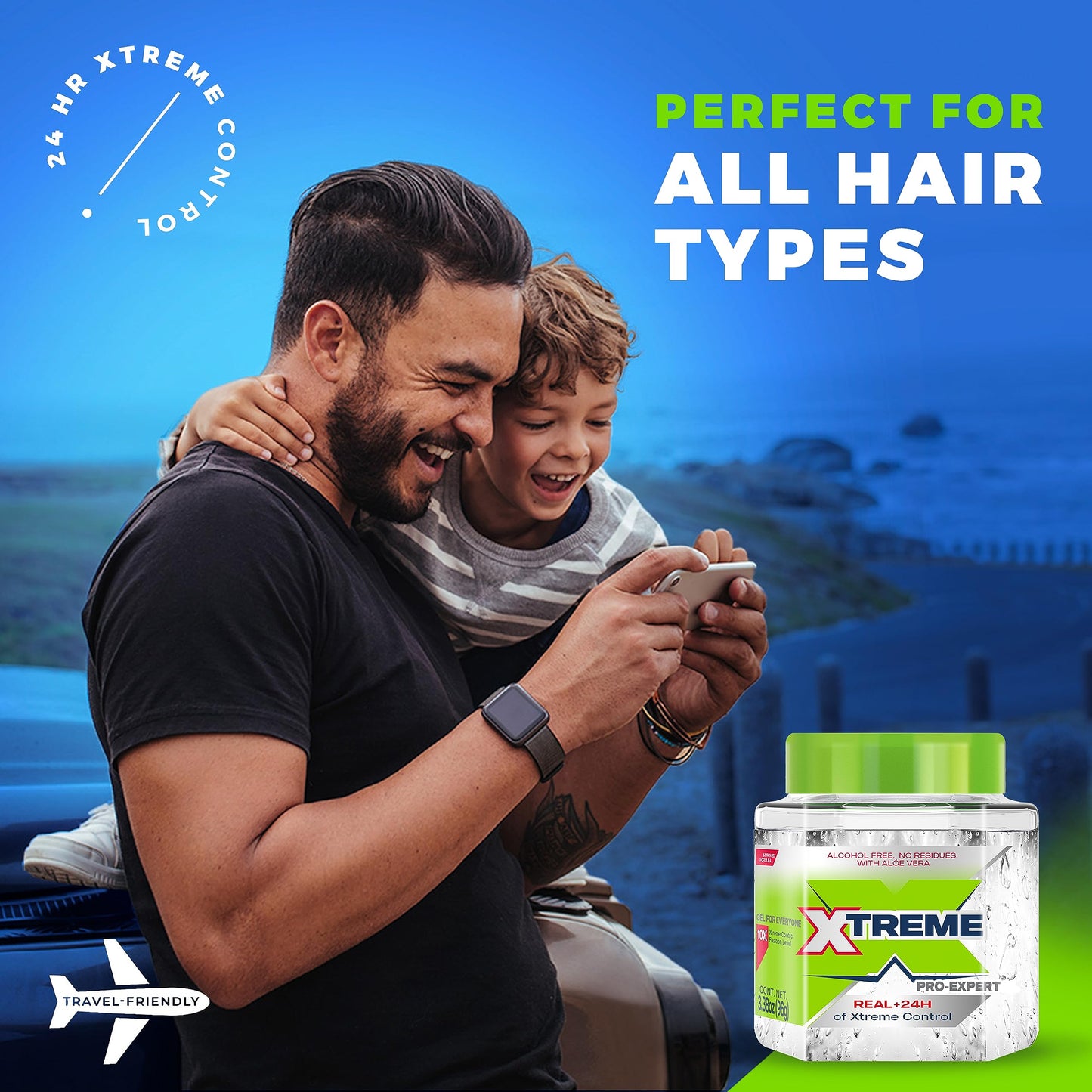 Xtreme Pro-Expert Clear Styling Hair Gel, Alcohol Free 24-Hours Xtreme Control With Aloe Vera, 8.8 Oz Jar (Pack of 3) Beauty & Personal Care Xtreme