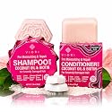 Viori Coconut Advanced Repair Shampoo & Conditioner Bar Set - Longsheng Rice Water & Jojoba Esters - Sulfate-Free, Eco-Friendly, Travel Bars for Dry Beauty & Personal Care Viori