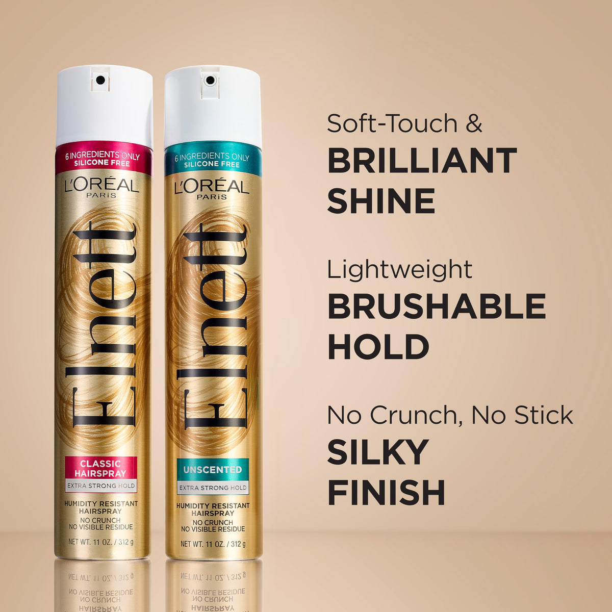 L'Oreal Paris Elnett Satin Extra Strong Hold Color Treated Classic Hairspray, 11 oz Beauty & Personal Care L'Oreal Paris