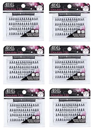 Ardell Double Individuals Knot Free Double Flares Black Med (6 Pack) Beauty & Personal Care Ardell