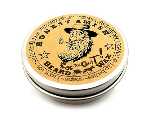 Honest Amish Extra Grit Beard Wax - Natural and Organic - Hair Paste and Hair Control Wax - 2 ounce Beauty & Personal Care Honest Amish