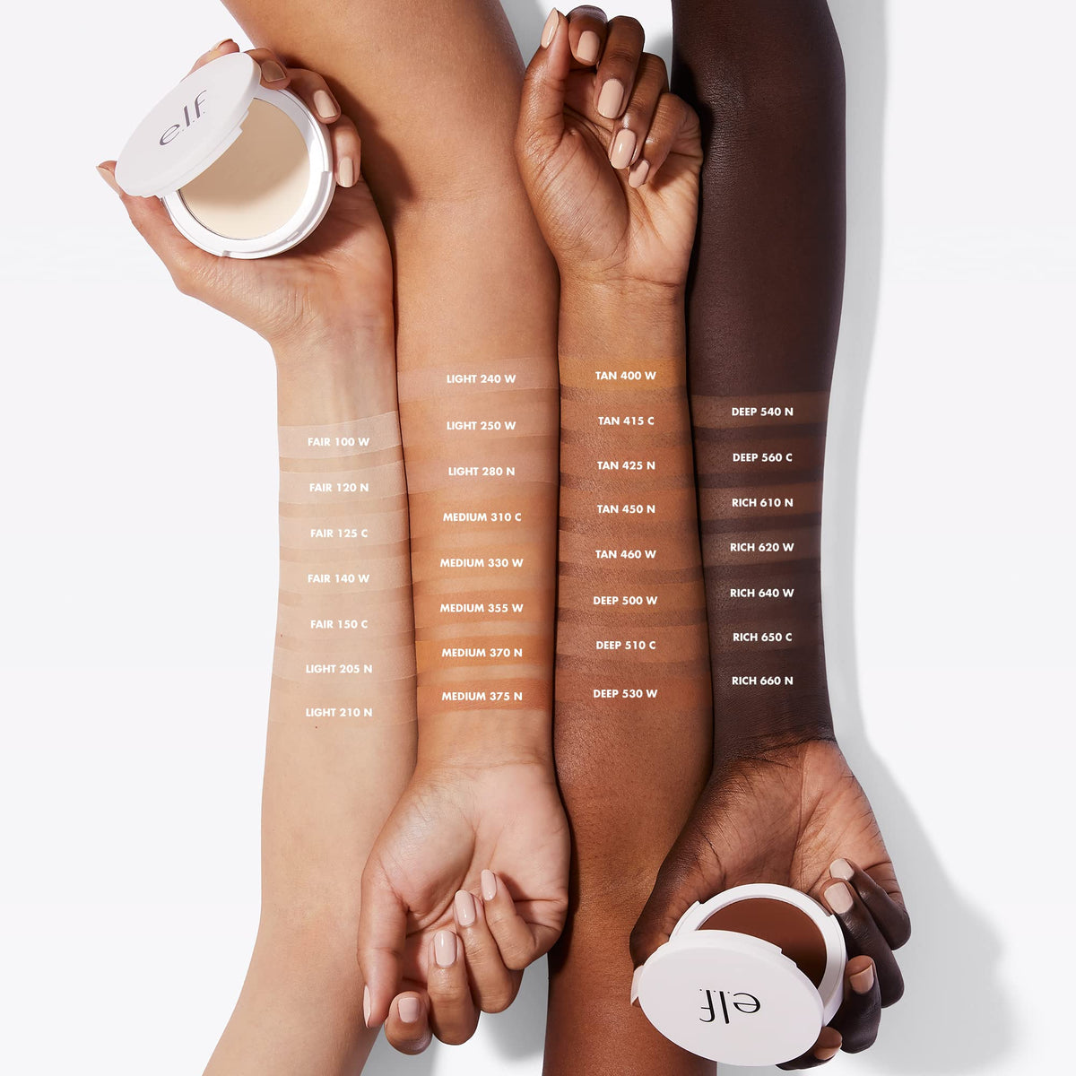 e.l.f. Camo Powder Foundation, Lightweight, Primer-Infused Buildable & Long-Lasting Medium-to-Full Coverage Foundation, Rich 660 N Beauty & Personal Care e.l.f.