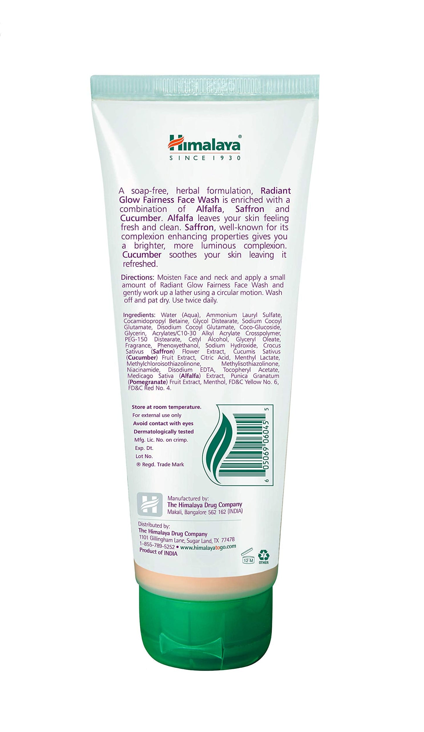 Himalaya Radiant Glow Fairness Face Wash for Clear, Glowing Skin, and Pore Minimizer for Even Skin Tone 3.38 oz Beauty & Personal Care Himalaya
