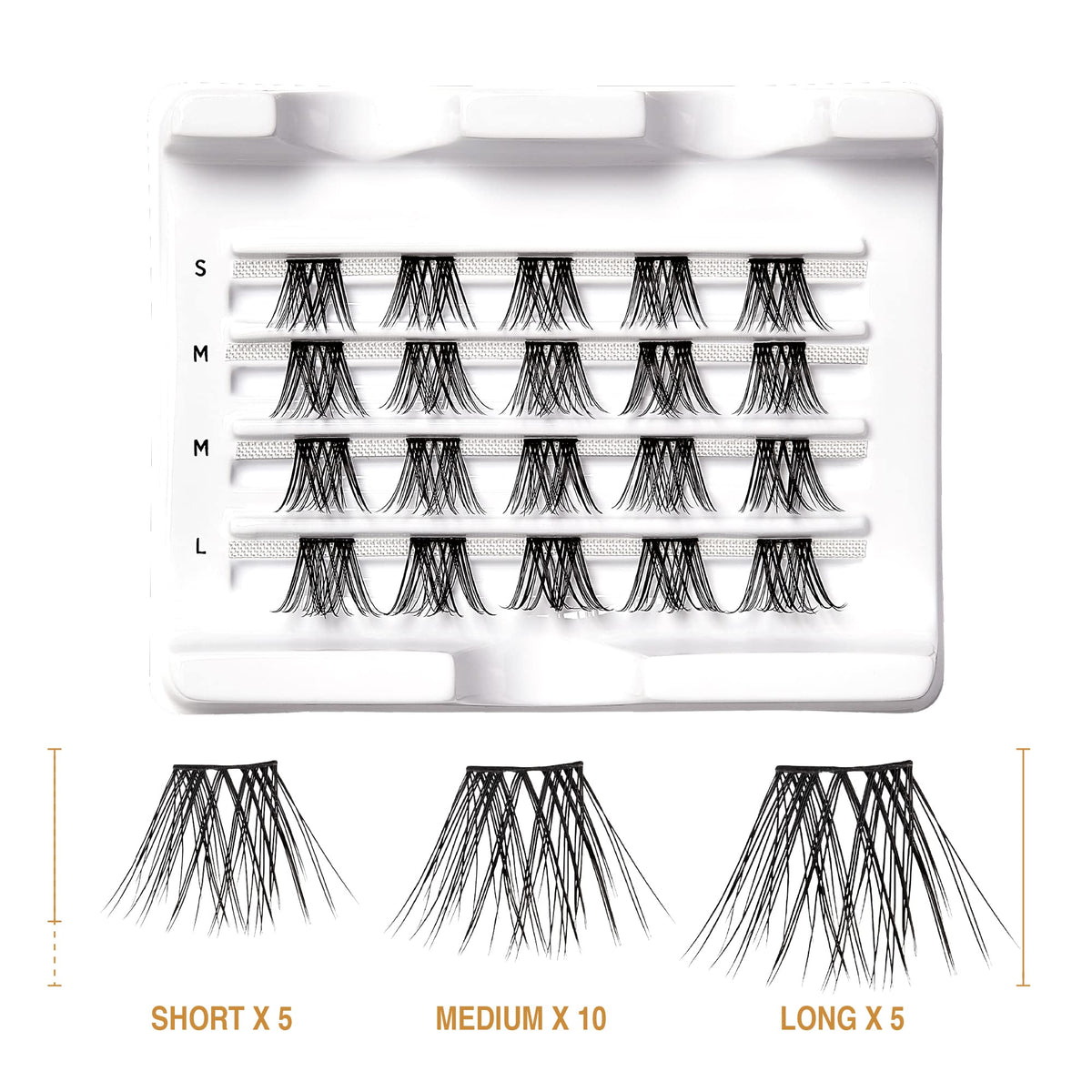 i•ENVY Extended False Eyelashes Featherlight Reusable Artificial Eyelashes Multipack Lash Clusters (Faux Mink 01) Beauty & Personal Care i•ENVY