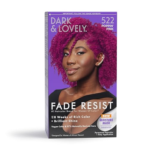 Softsheen-Carson Dark and Lovely Hair Dye, Fade Resist Hair Color with Conditioning Mask, Poppin Pink, 1 Kit Beauty & Personal Care SoftSheen
