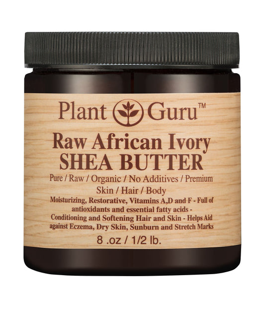 African Shea Butter Raw Unrefined 100% Pure Natural Organic Ivory Grade A - 8 oz - DIY Body Butters, Lotion, Cream, lip Balm & Soap Making Supplies Beauty & Personal Care Plant Guru