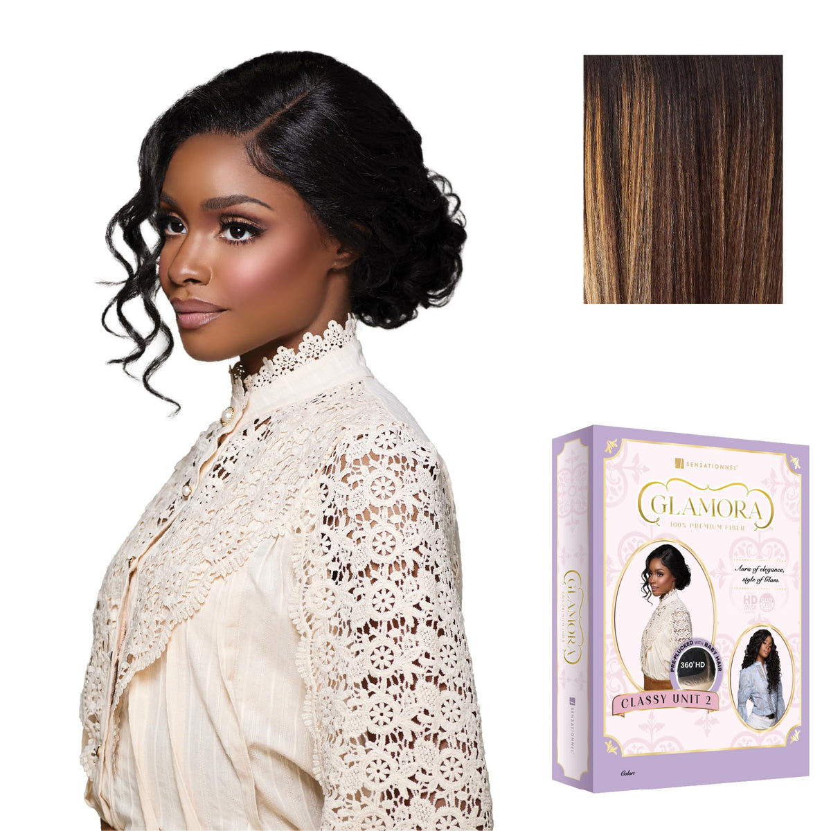 Sensationnel Glamora 360 LaceWig-Classy Unit 2, BALAYAGESUNKISSED