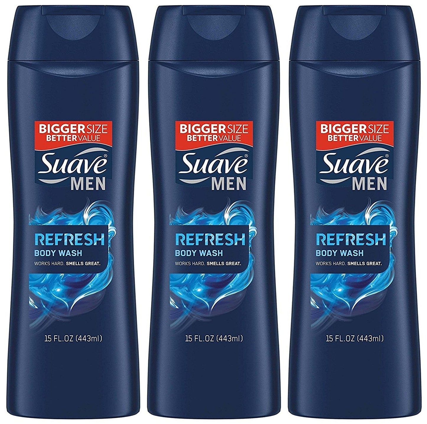Suave Men Body Wash, Refresh, 15 Fl Ounce (Pack of 3) Beauty & Personal Care Suave
