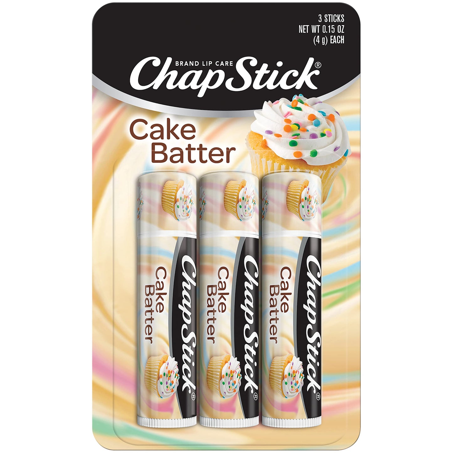 ChapStick Cake Batter Limited Edition Flavored Lip Balm Tubes - 0.15 Oz (Pack of 3) Beauty & Personal Care ChapStick