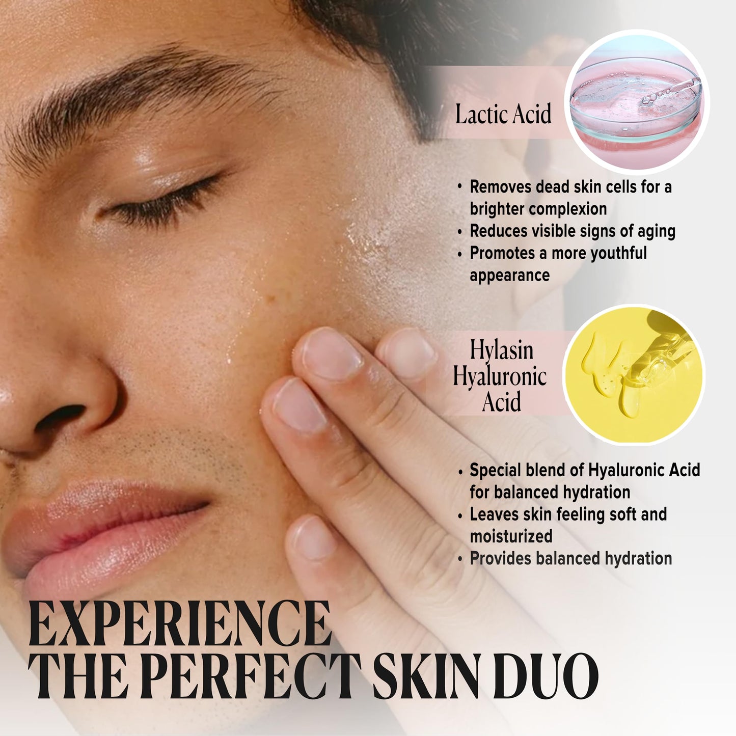 Cosmedica Skincare 5% Lactic Acid Treatment Hylasin - AHA, Hyaluronic Acid, Gentle Exfoliator Dark Spot Corrector, Anti-Aging, Face Peel Brightening Beauty & Personal Care Cosmedica Skincare