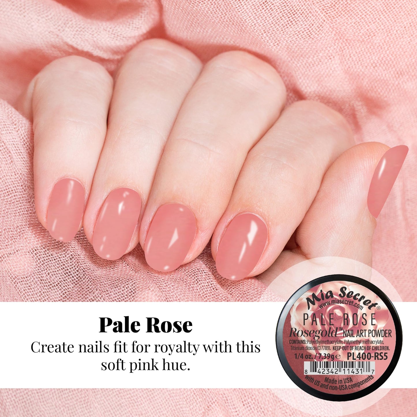 Mia Secret Colored Acrylic Nail Art Powder Collection - Rosegold, 6PC Beauty & Personal Care Mia Secret