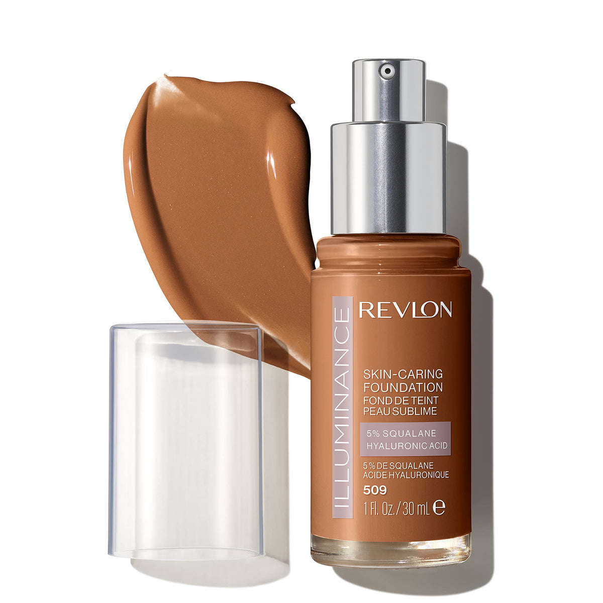 Revlon Illuminance Skin-Caring Liquid Foundation, Hyaluronic Acid, Hydrating and Nourishing Formula with Medium Coverage, 509 Sandalwood, 1 fl oz Beauty & Personal Care REVLON