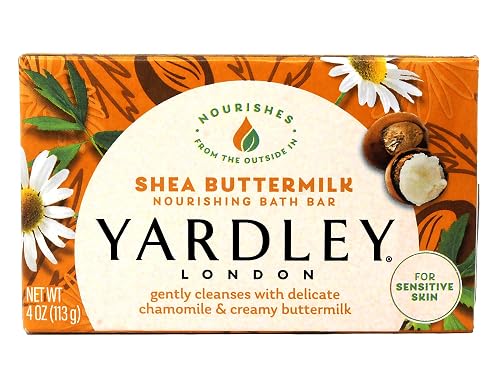 Yardley London Sensitive Skin Shea Buttermilk Bar Soap, 4.0 oz (Pack of 12) Beauty & Personal Care Yardley