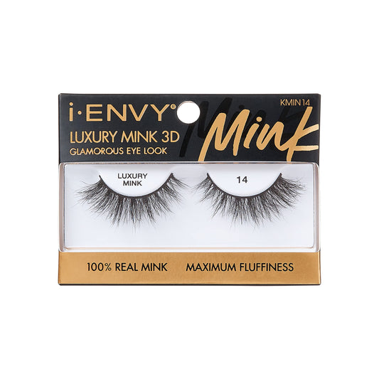i-ENVY False Lashes Luxury Mink Collection Eyelashes 100% Real Mink Glamorous Eye Look Lashes Maximum Fluffiness 3D Multi-Curl Angle
