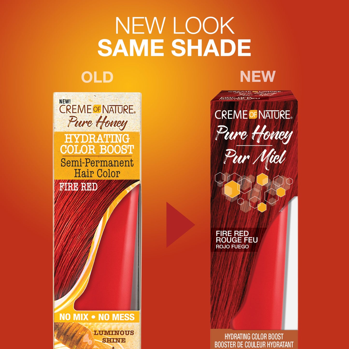 Creme of Nature Pure Honey Hydrating Color Boost Semi-Permanent Fire Red Hair Dye, 3 fl oz Beauty & Personal Care Creme of Nature