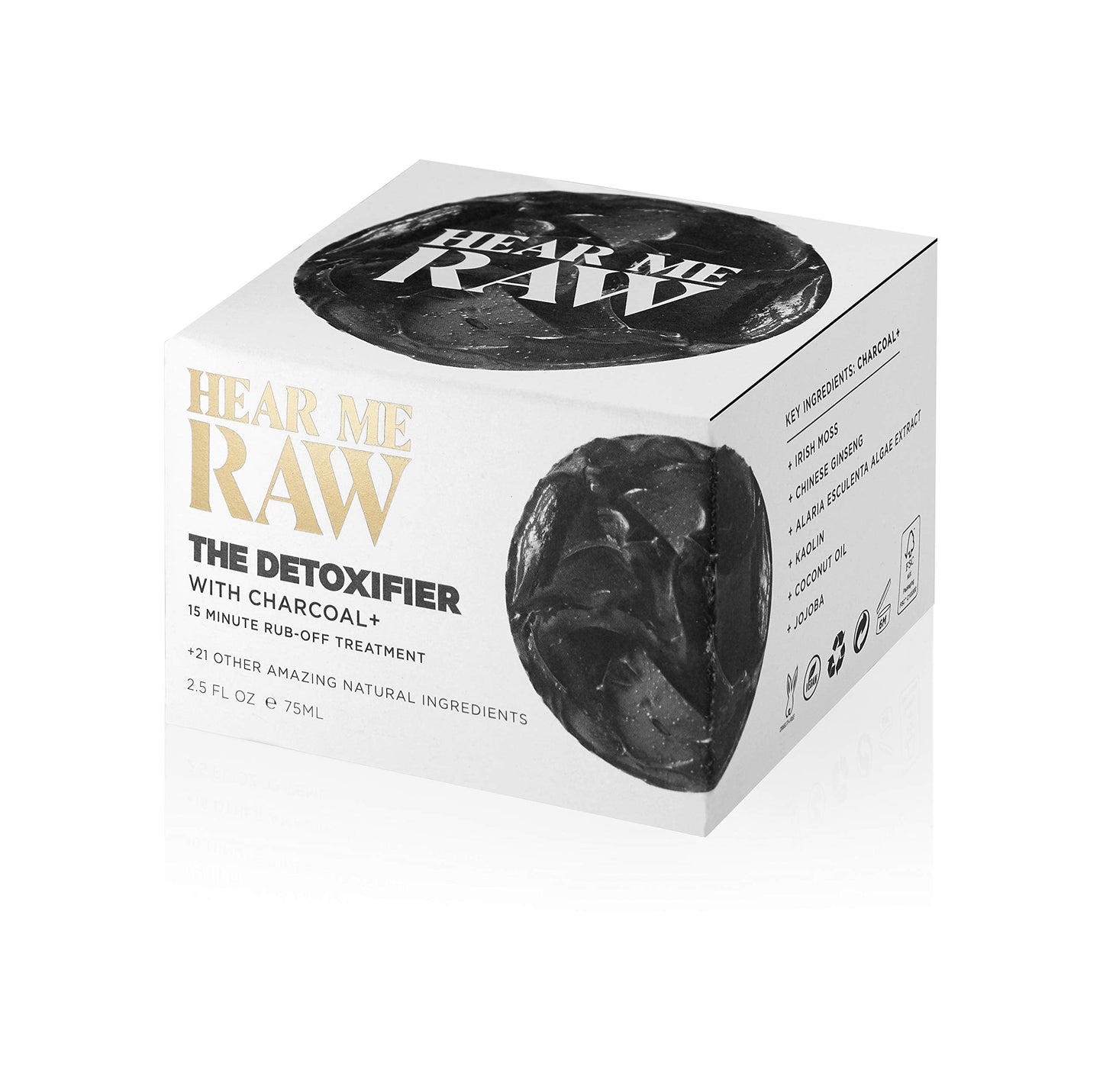 HEAR ME RAW The Detoxifier with Charcoal+, Mask + Scrub, Full-Size, 2.5 oz Beauty & Personal Care HEAR ME RAW