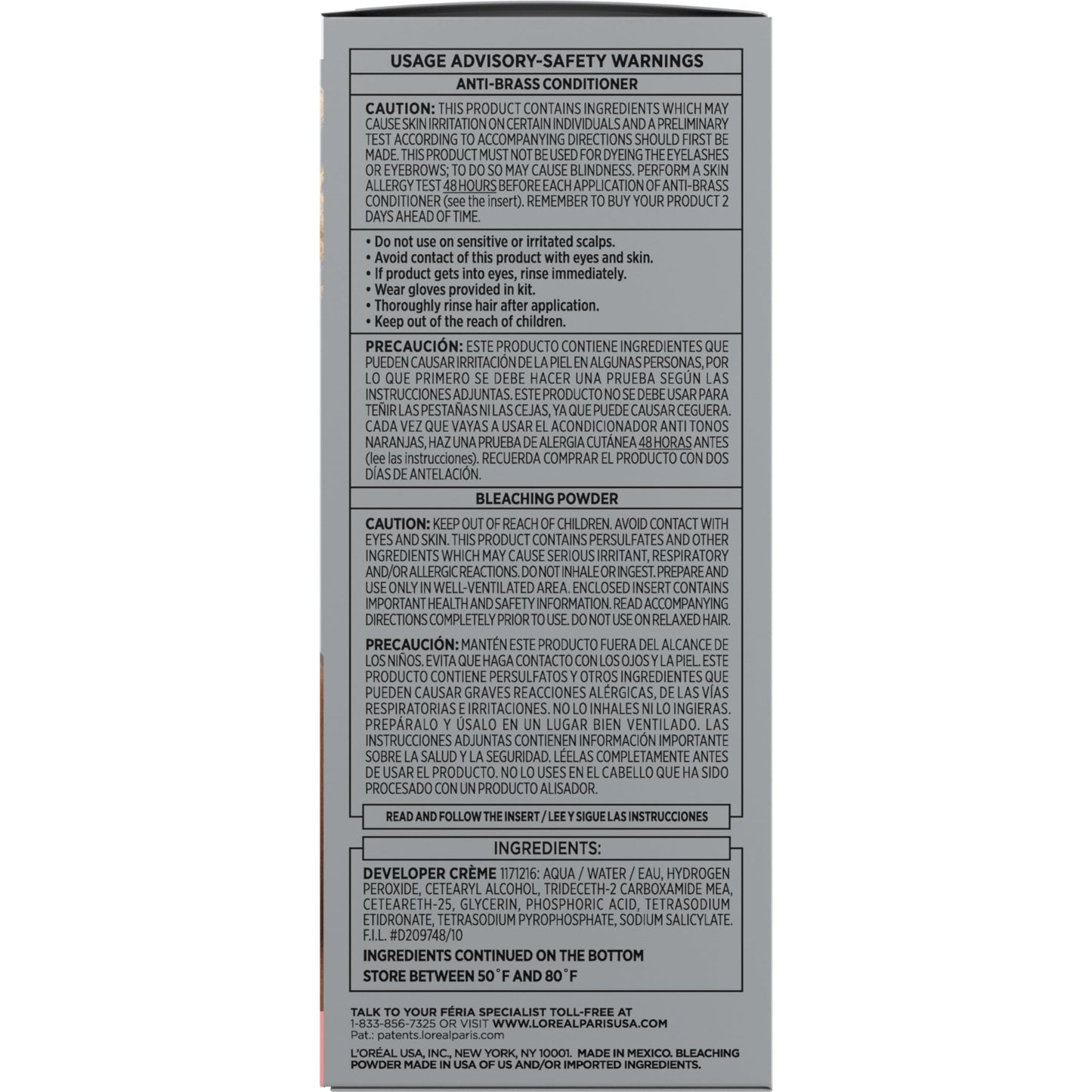 L’Oreal Paris Feria Platinum Bounce Bond Care Lightening System, Lifts Up To 8 Levels, Includes Anti Brass Purple Conditioner, Platinum Bounce, 1 Hair Beauty & Personal Care L'Oreal Paris